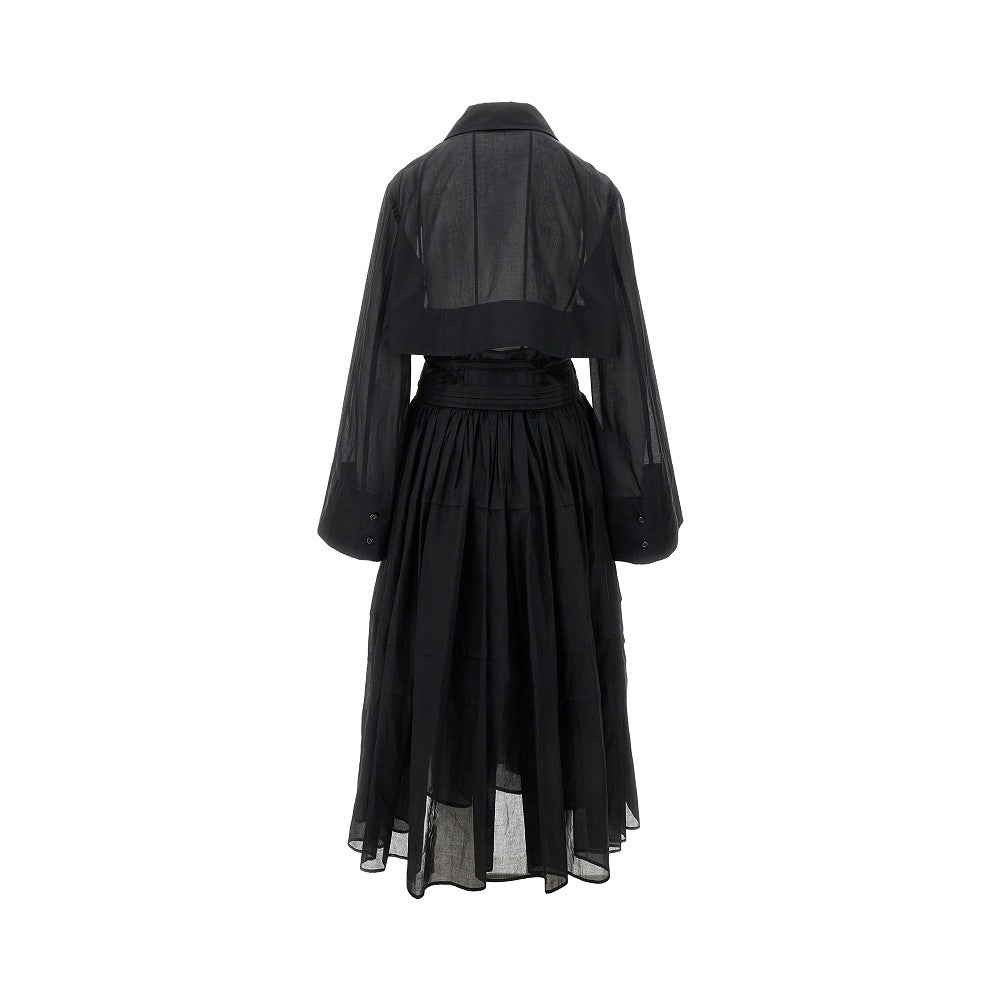 Abito midi in mussola di organza