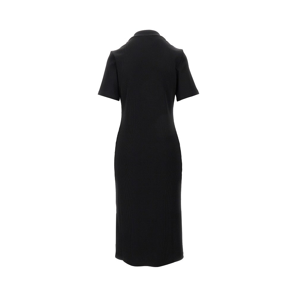 Viscose-blend midi polo dress