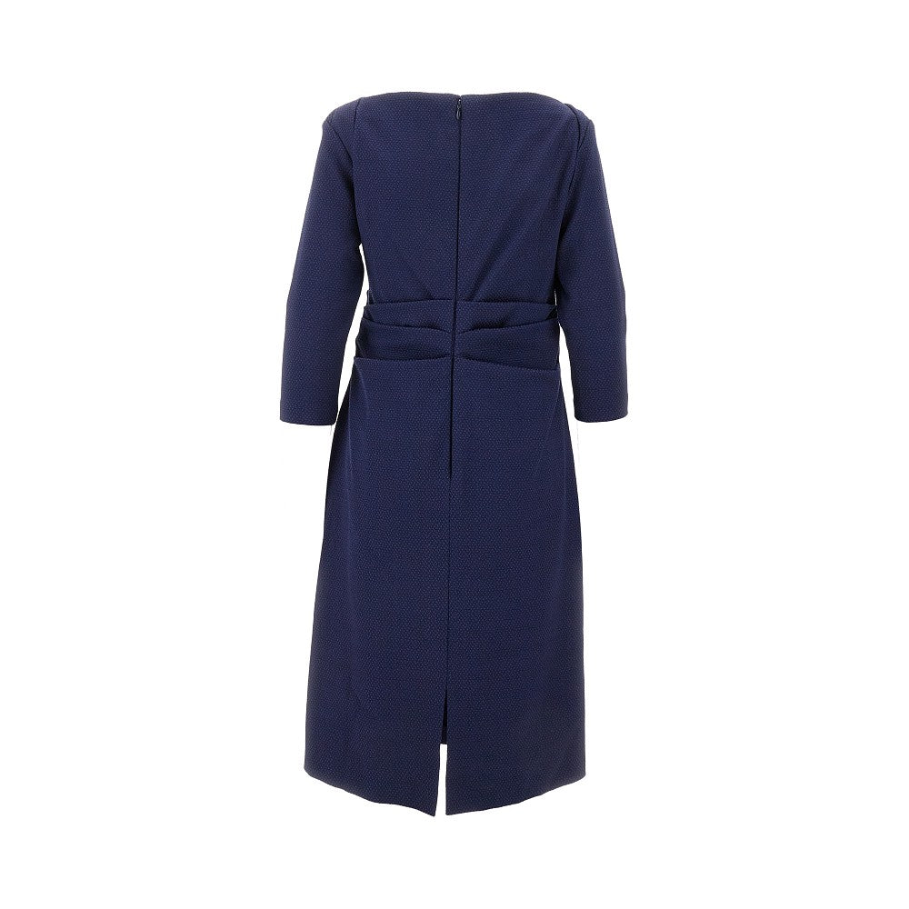 Mosaic piqué knee-length dress