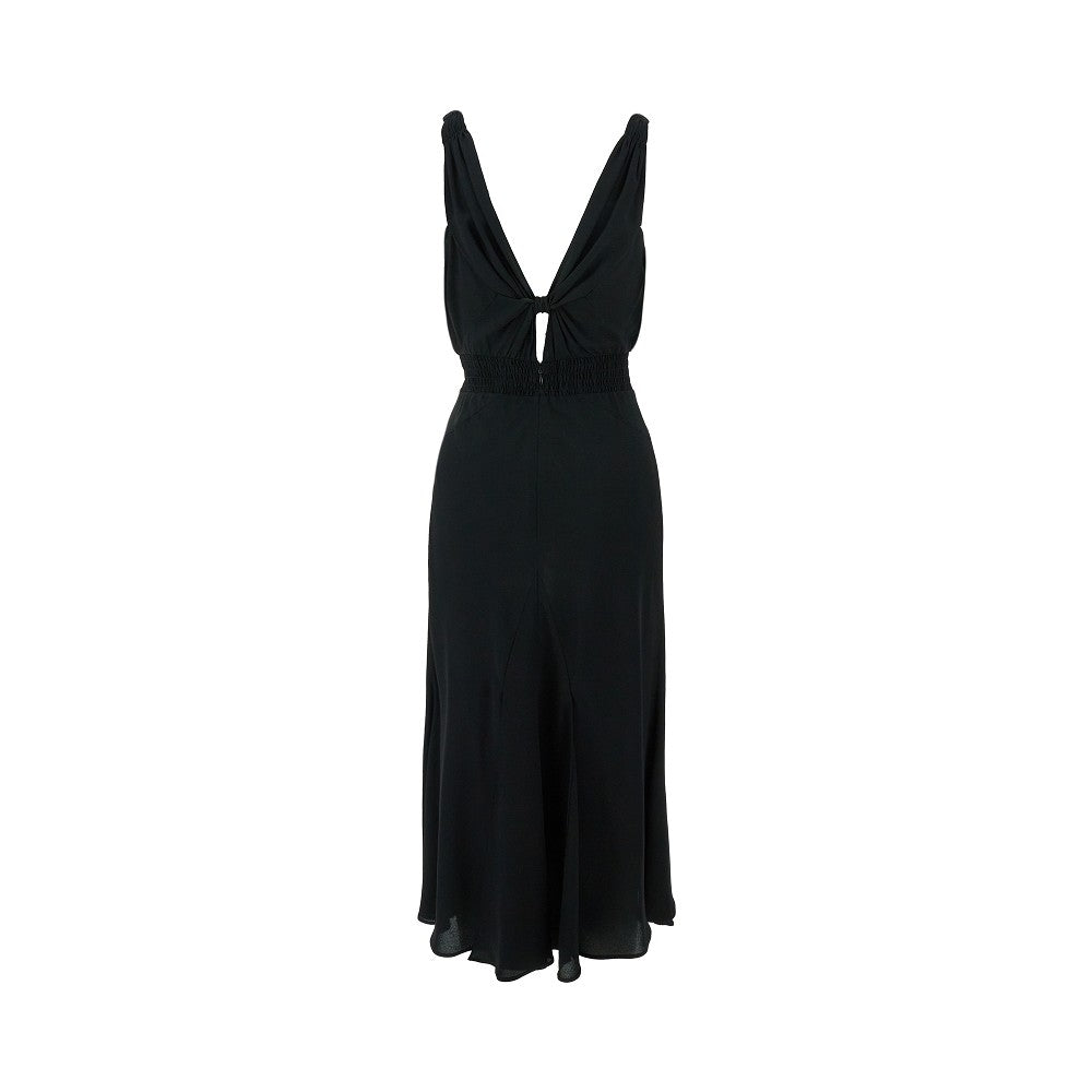Sablé midi dress with buckled straps