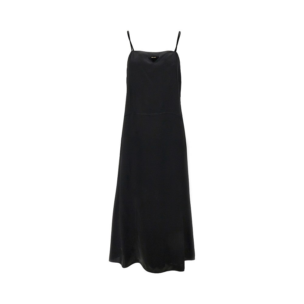Satin midi slip dress