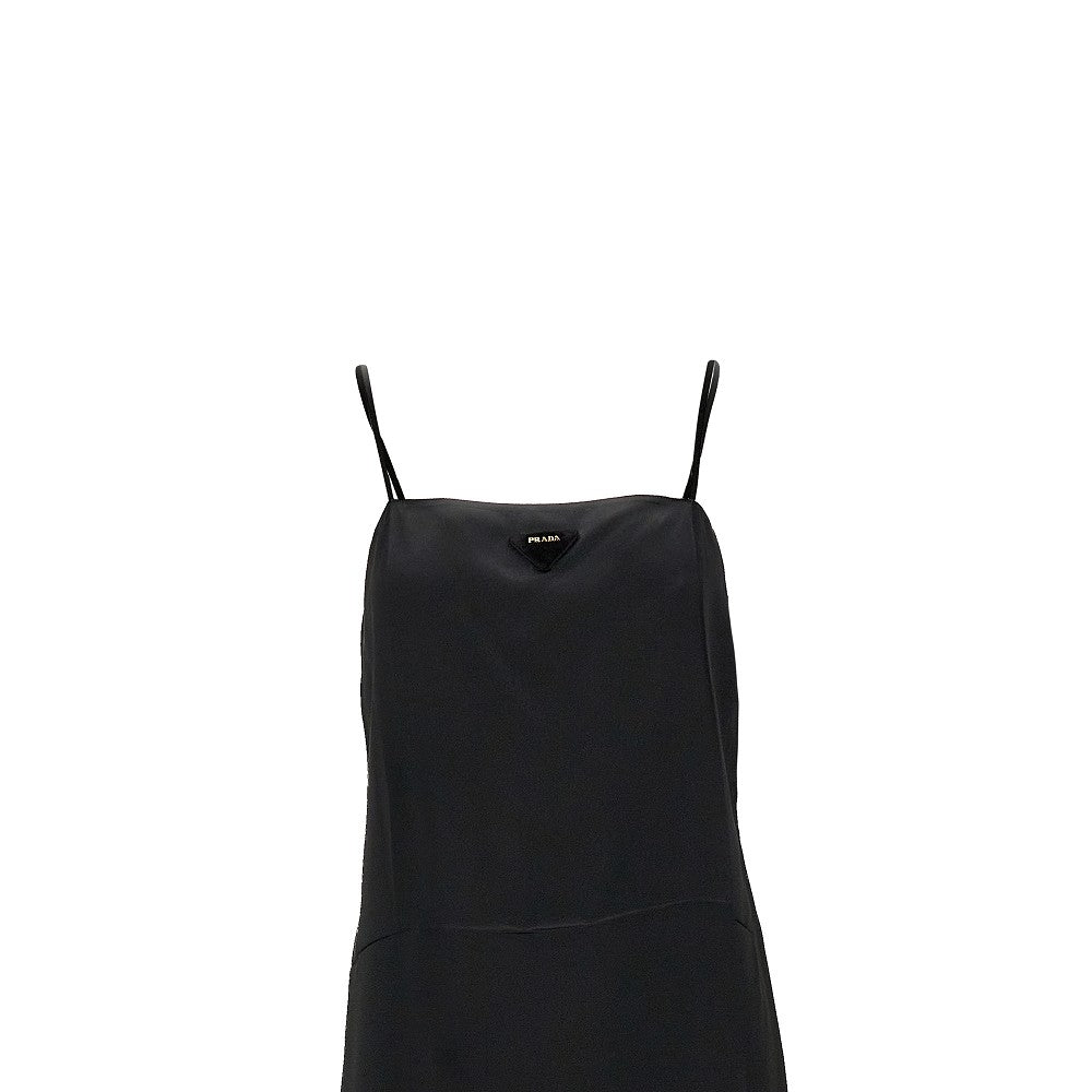 Satin midi slip dress