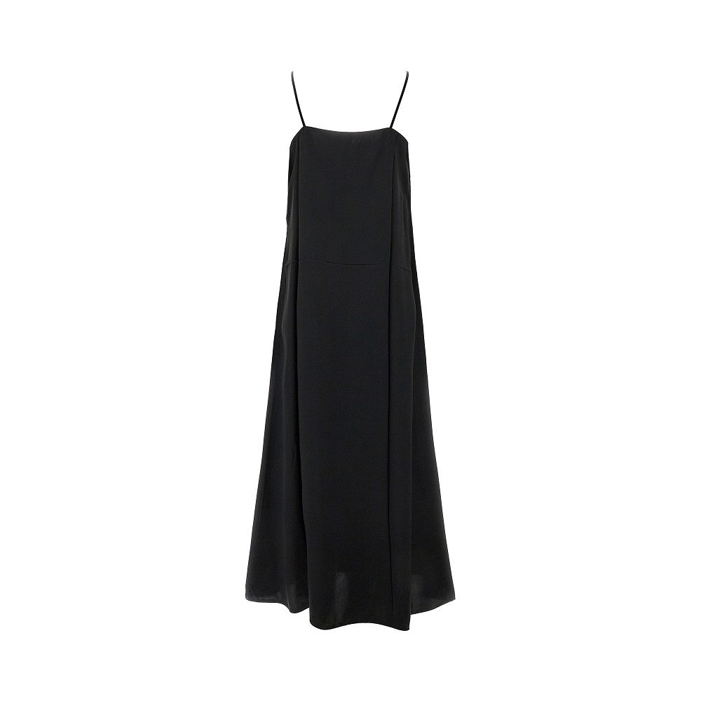 Satin midi slip dress