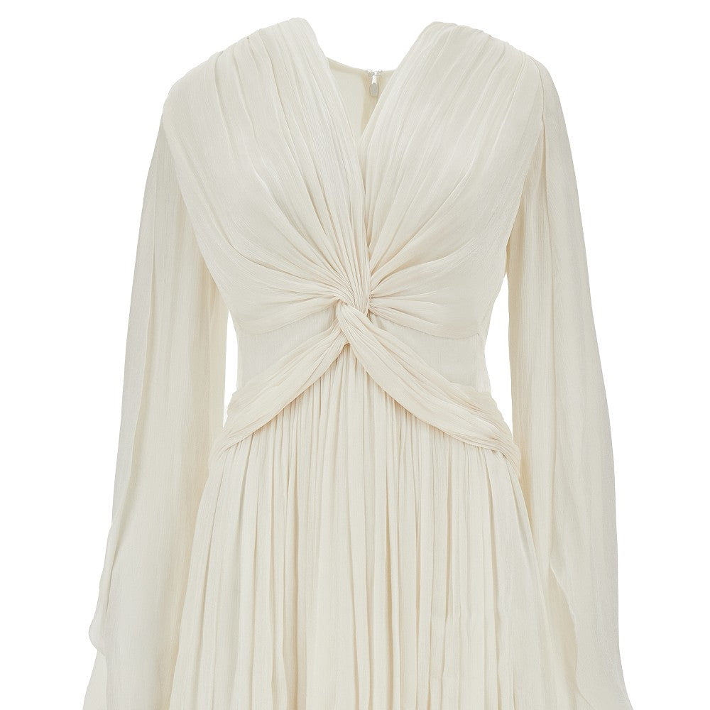 Abito lungo in georgette lurex