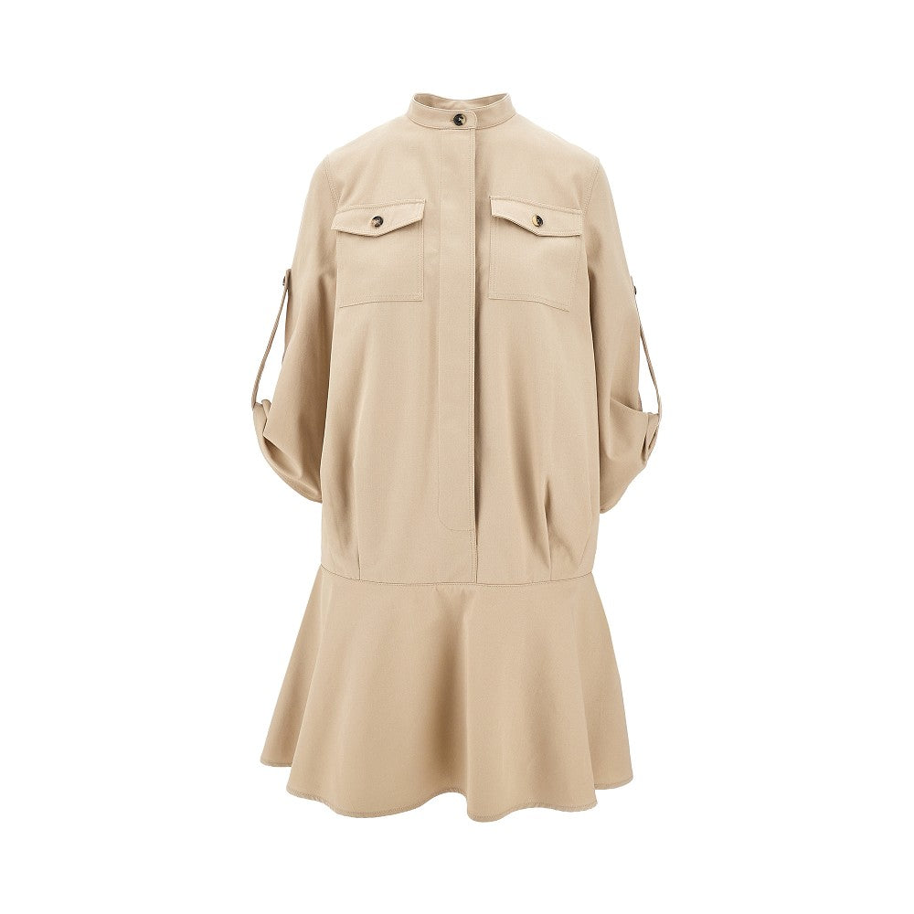 Mini abito in twill di cotone