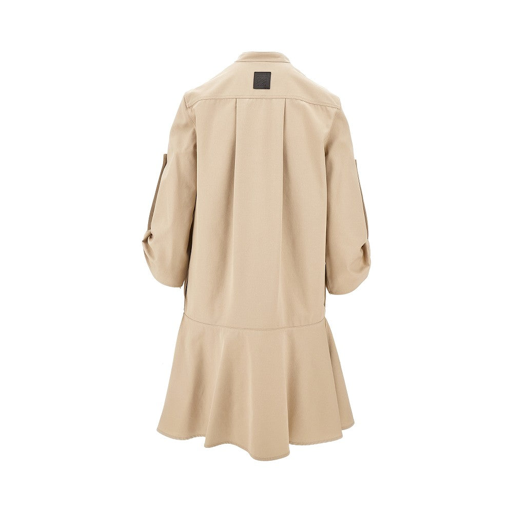 Mini abito in twill di cotone
