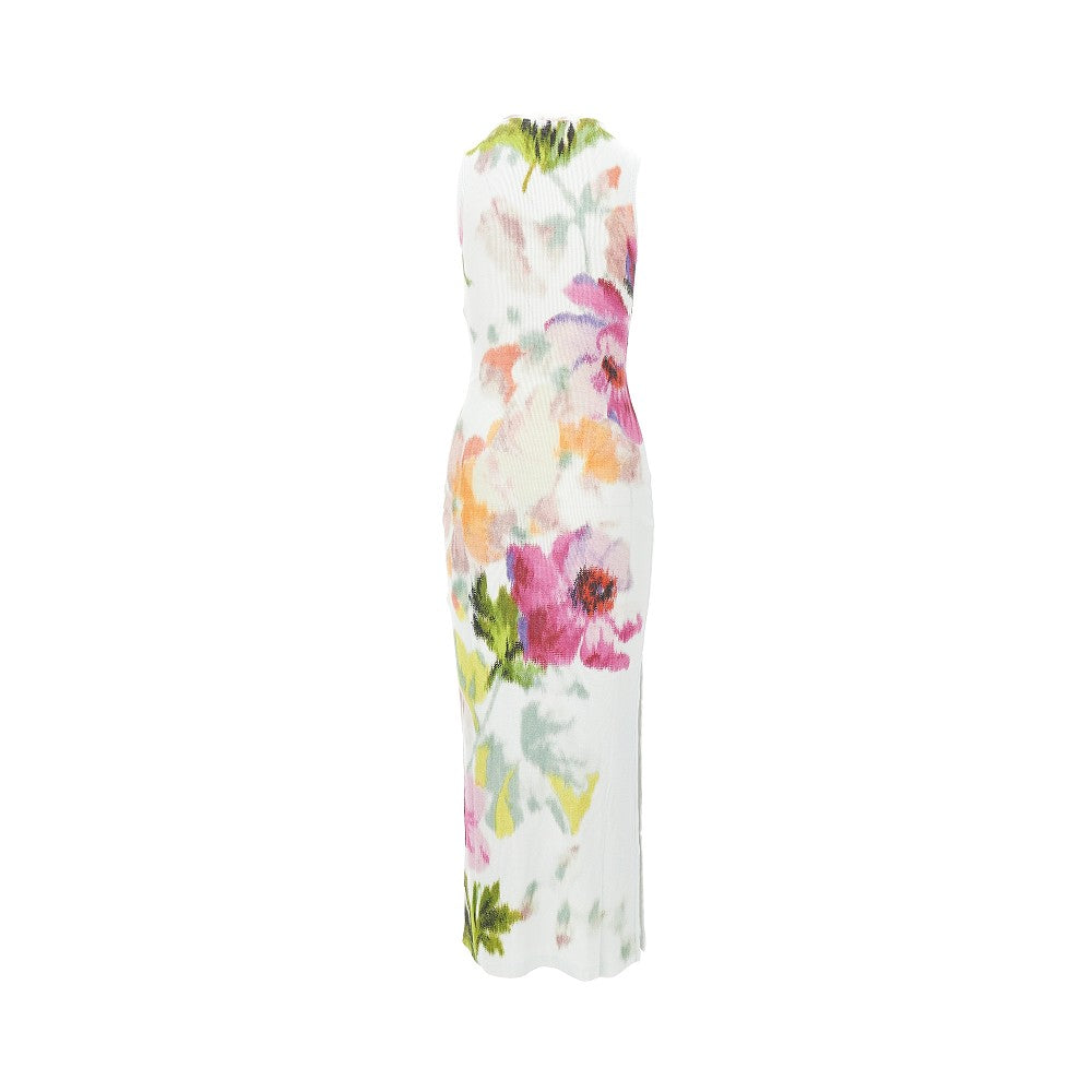 Floral print ribbed jersey dress LOEWE – RBoutique