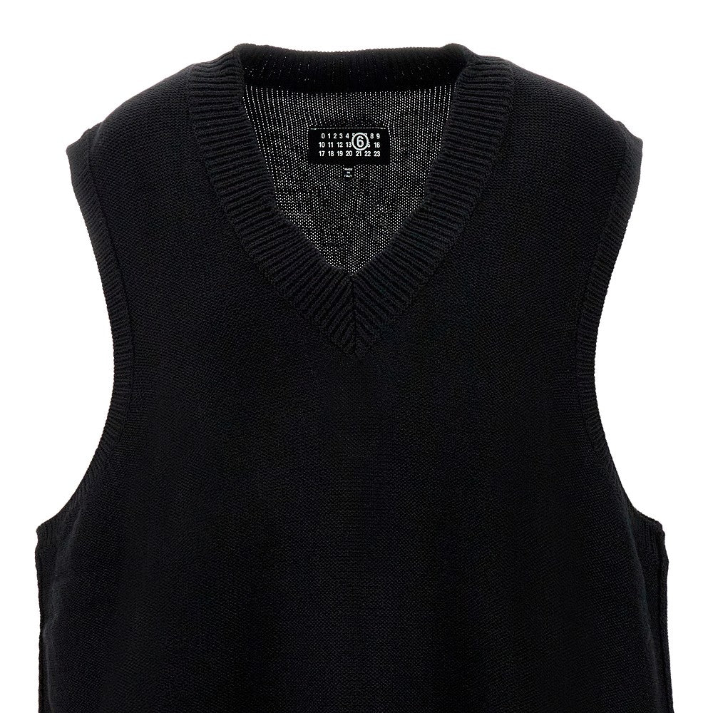 Distressed effect oversized vest