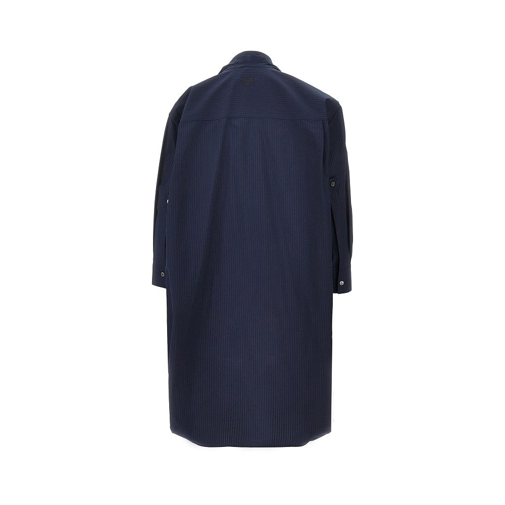 Cotton draped mini dress