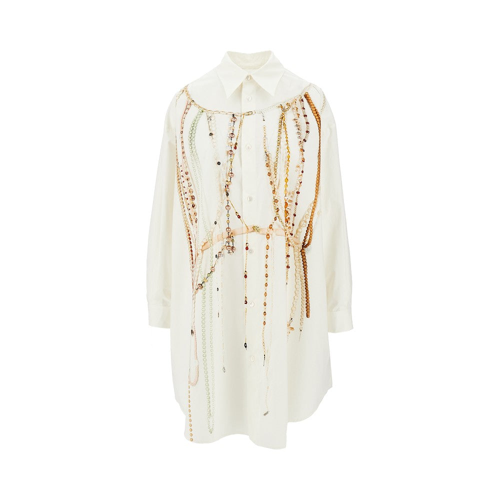 Mini abito camicia con stampa Trompe L'Oeil