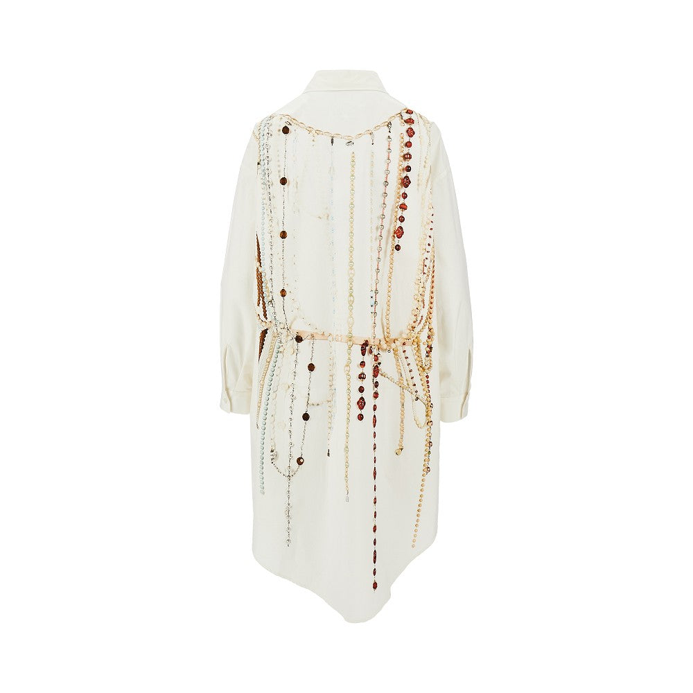 Mini abito camicia con stampa Trompe L'Oeil