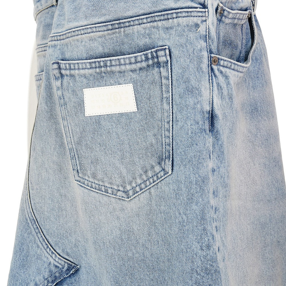 Modular denim long dress