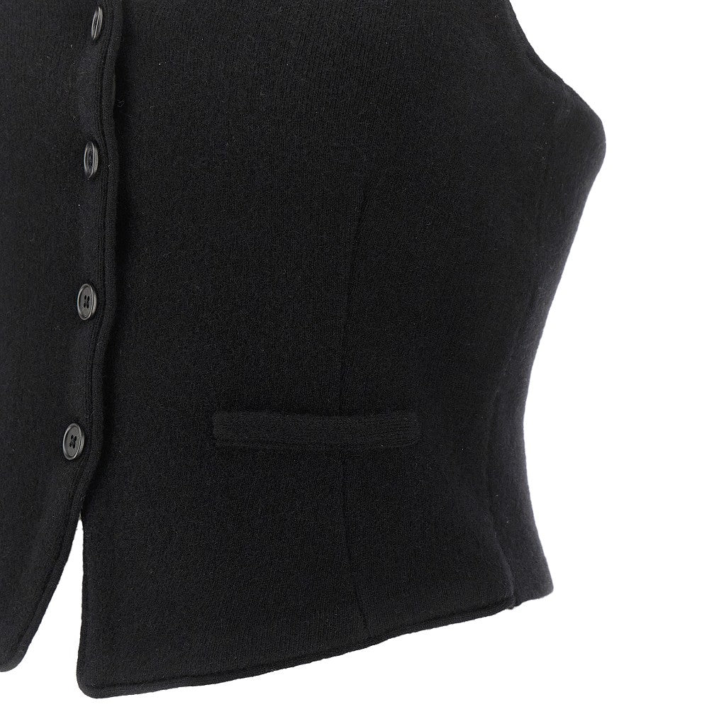 Gilet in cachemire con scollo all'americana