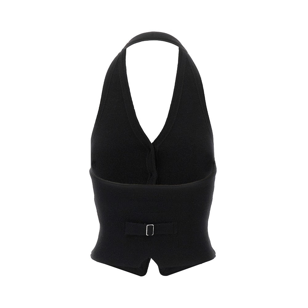 Cashmere halterneck vest