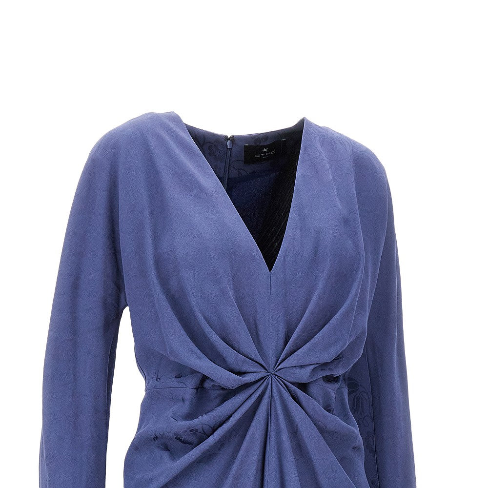 Abito midi in jacquard floreale
