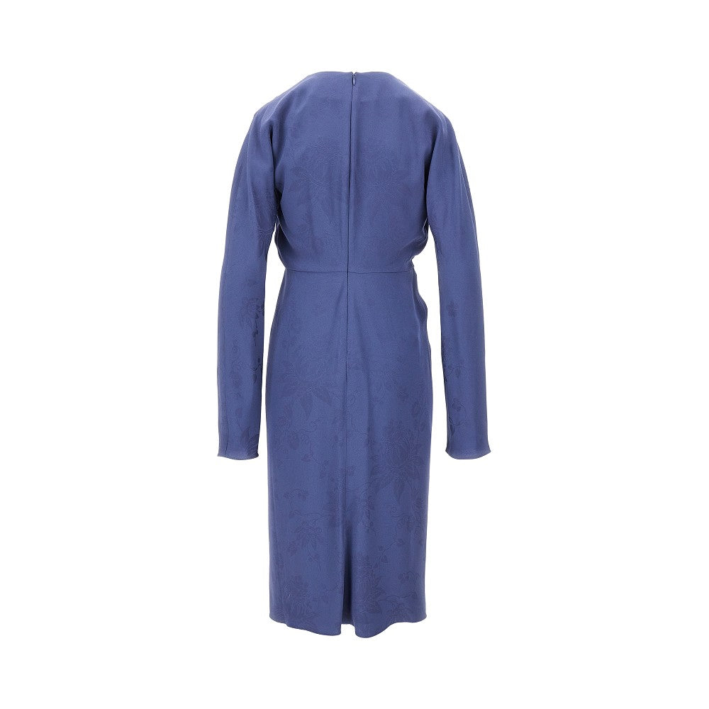 Abito midi in jacquard floreale