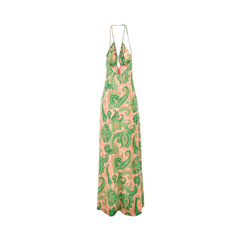 Crepe jersey long dress