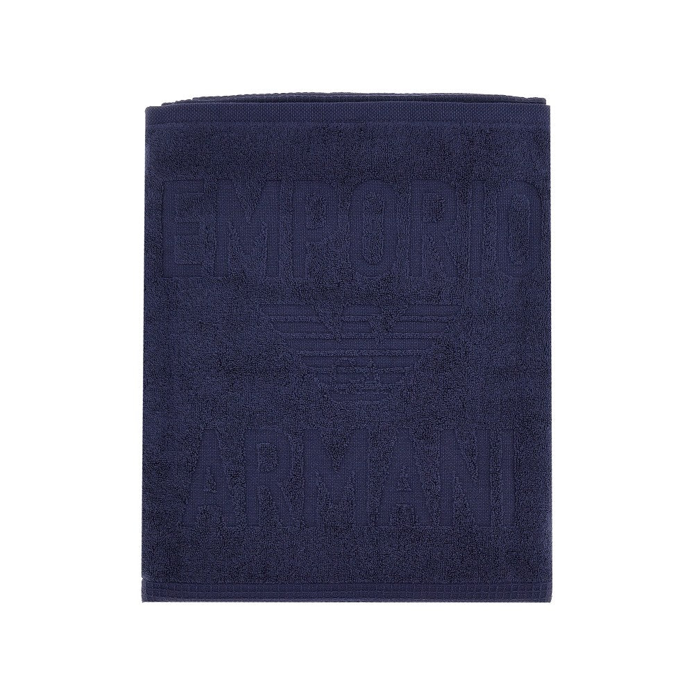 Telo mare con logo jacquard