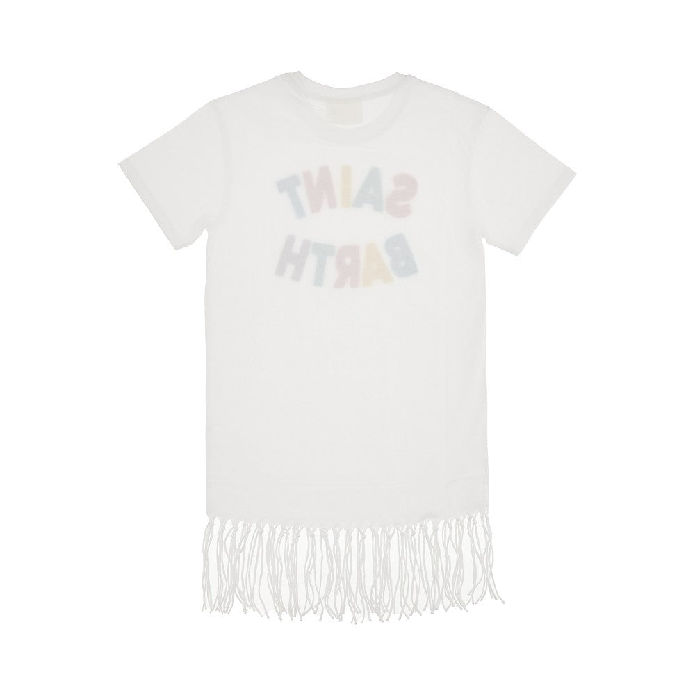 T-shirt con patch logo in spugna