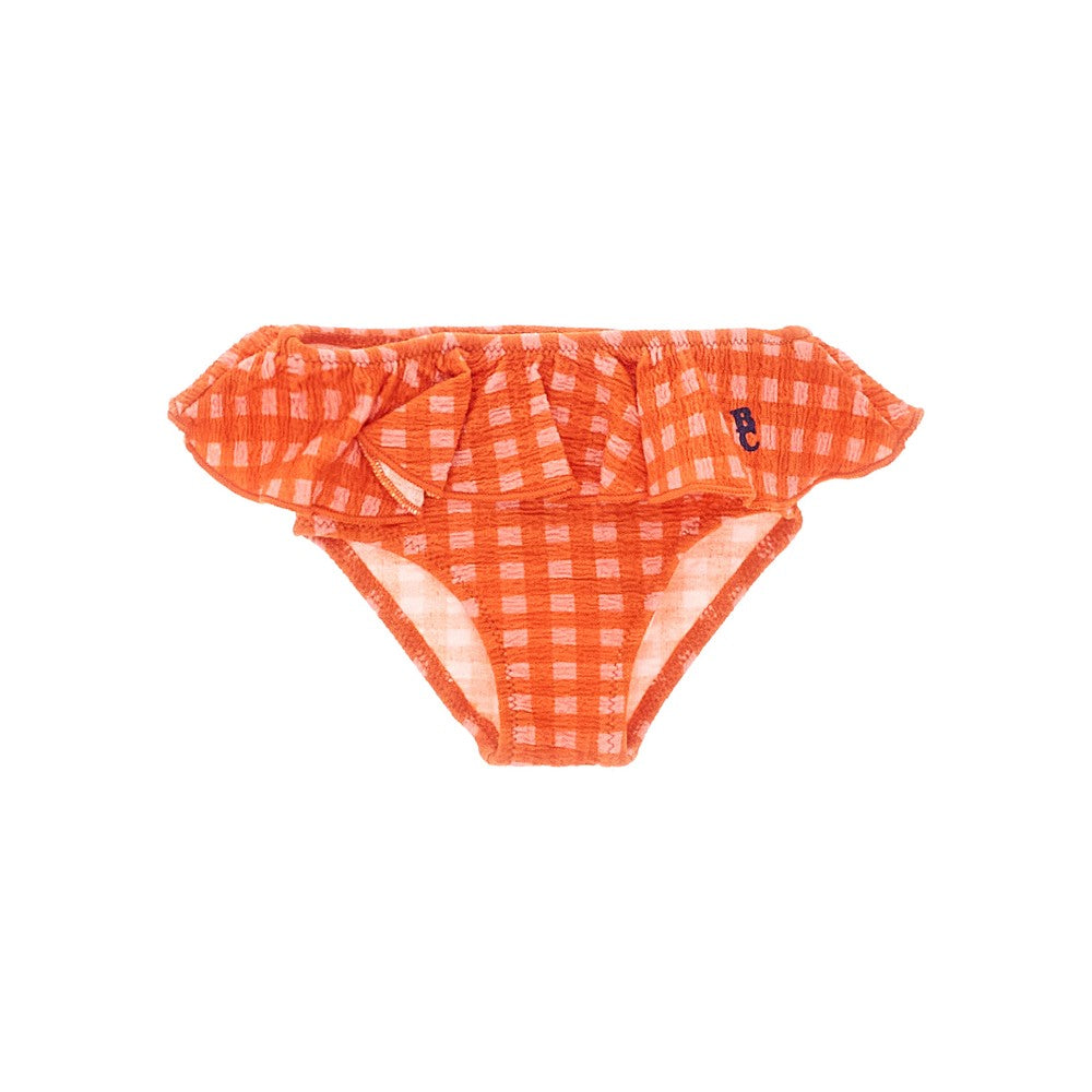 Vichy ruffled swim culottes