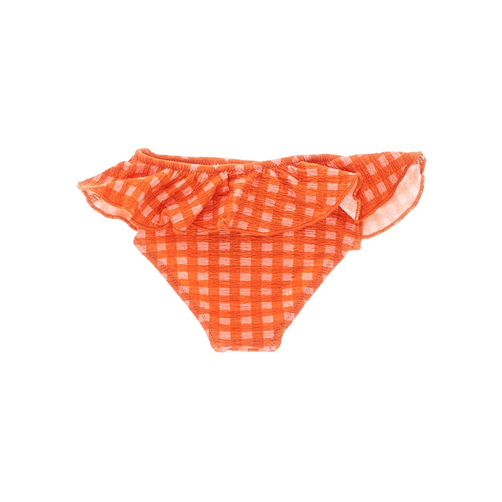 Vichy ruffled swim culottes