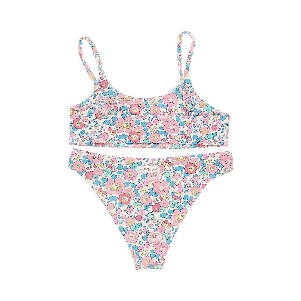 Costume due pezzi in Lycra floreale