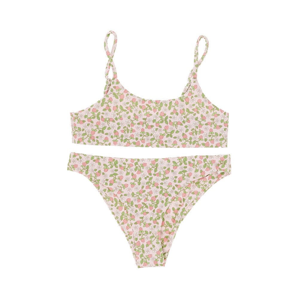 Costume due pezzi in Lycra floreale