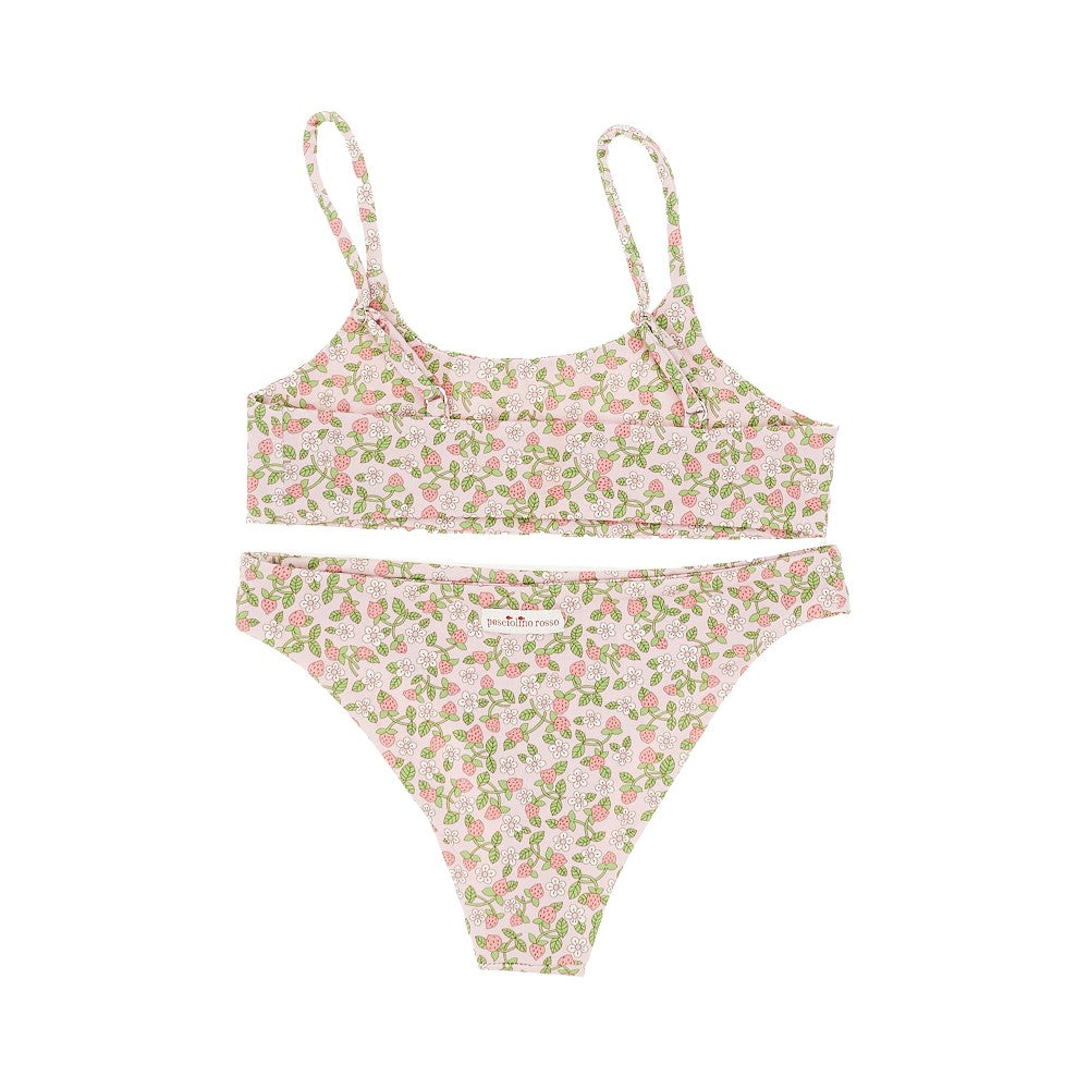 Costume due pezzi in Lycra floreale