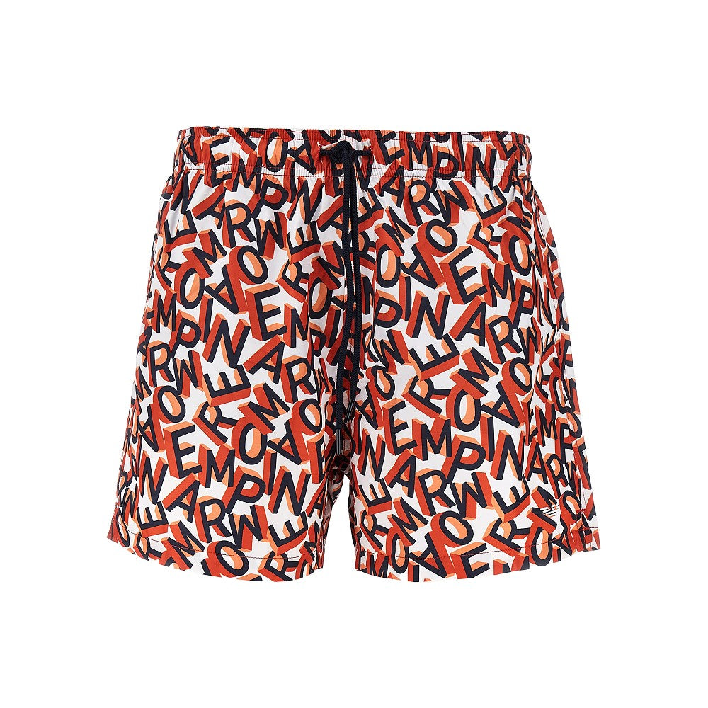 Swimpants with lettering logo print