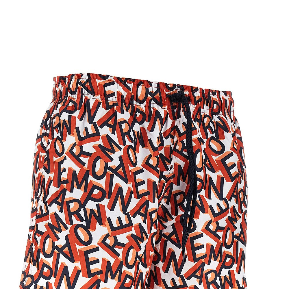 Swimpants with lettering logo print