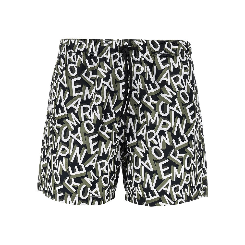 Swimpants with lettering logo print
