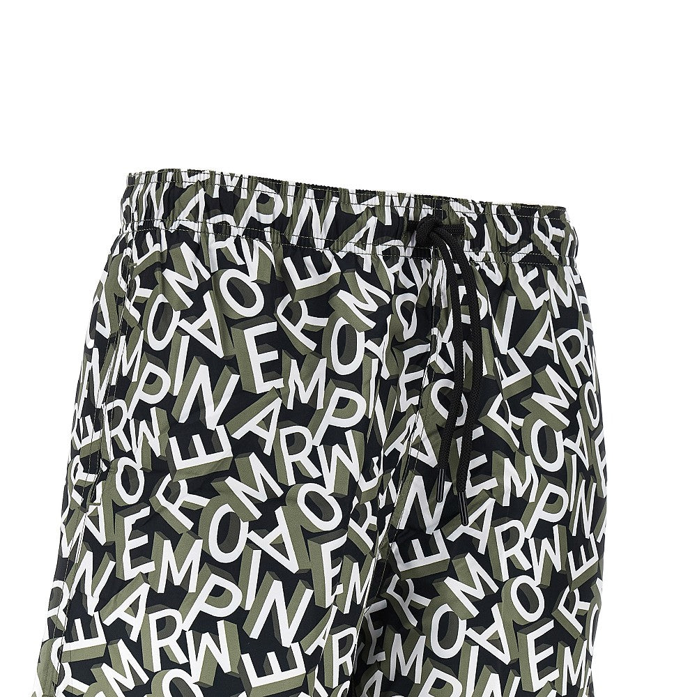 Swimpants with lettering logo print