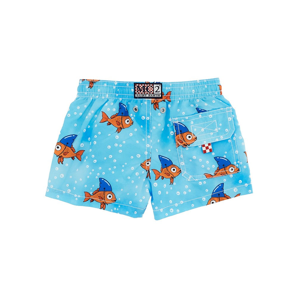 Printed 'Jean' swimshorts