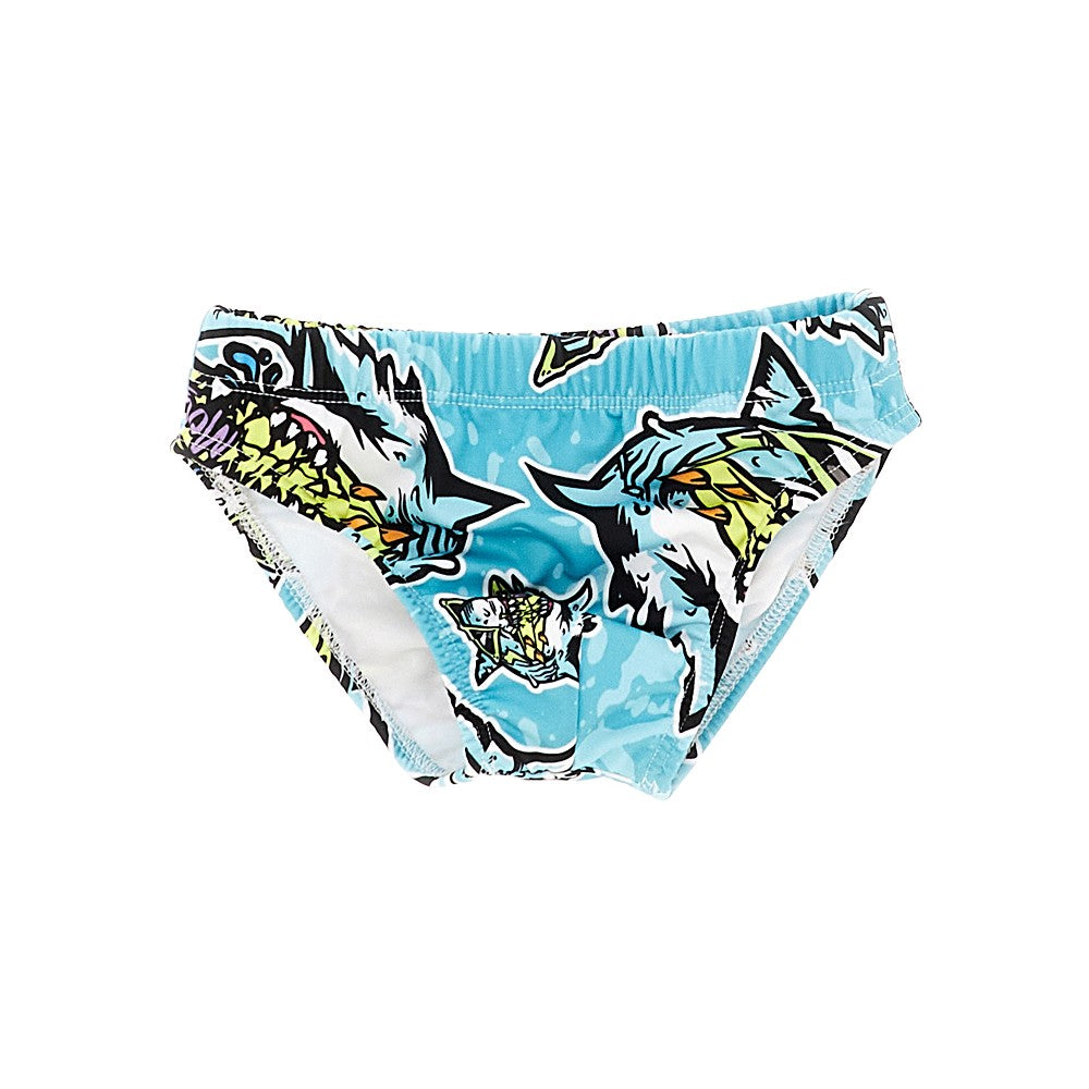 Printed swim briefs