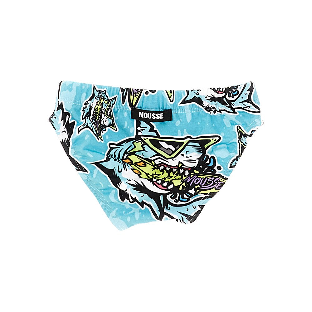 Printed swim briefs