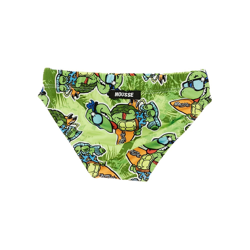 Printed swim briefs