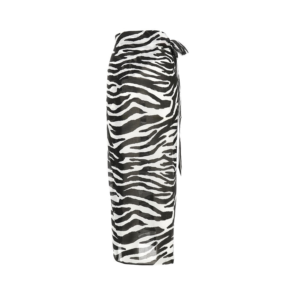 Zebra-striped muslin sarong