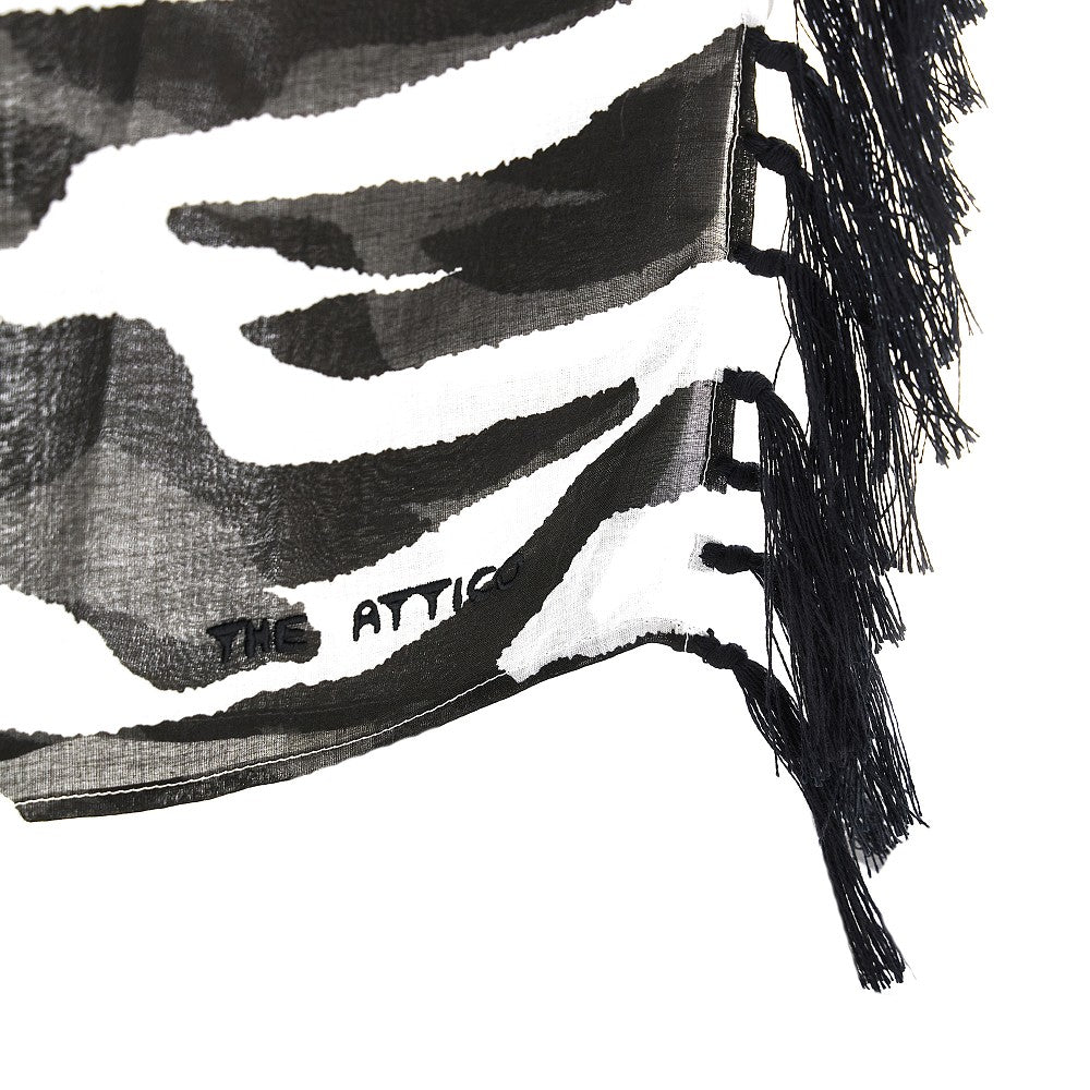 Zebra-striped muslin sarong