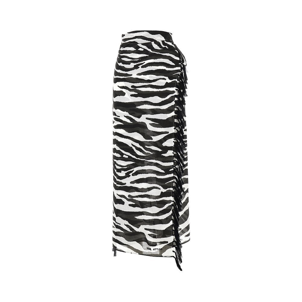 Zebra-striped muslin sarong