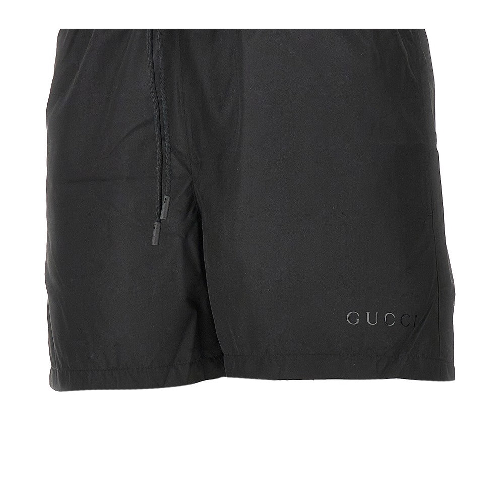 Technical poplin swim shorts