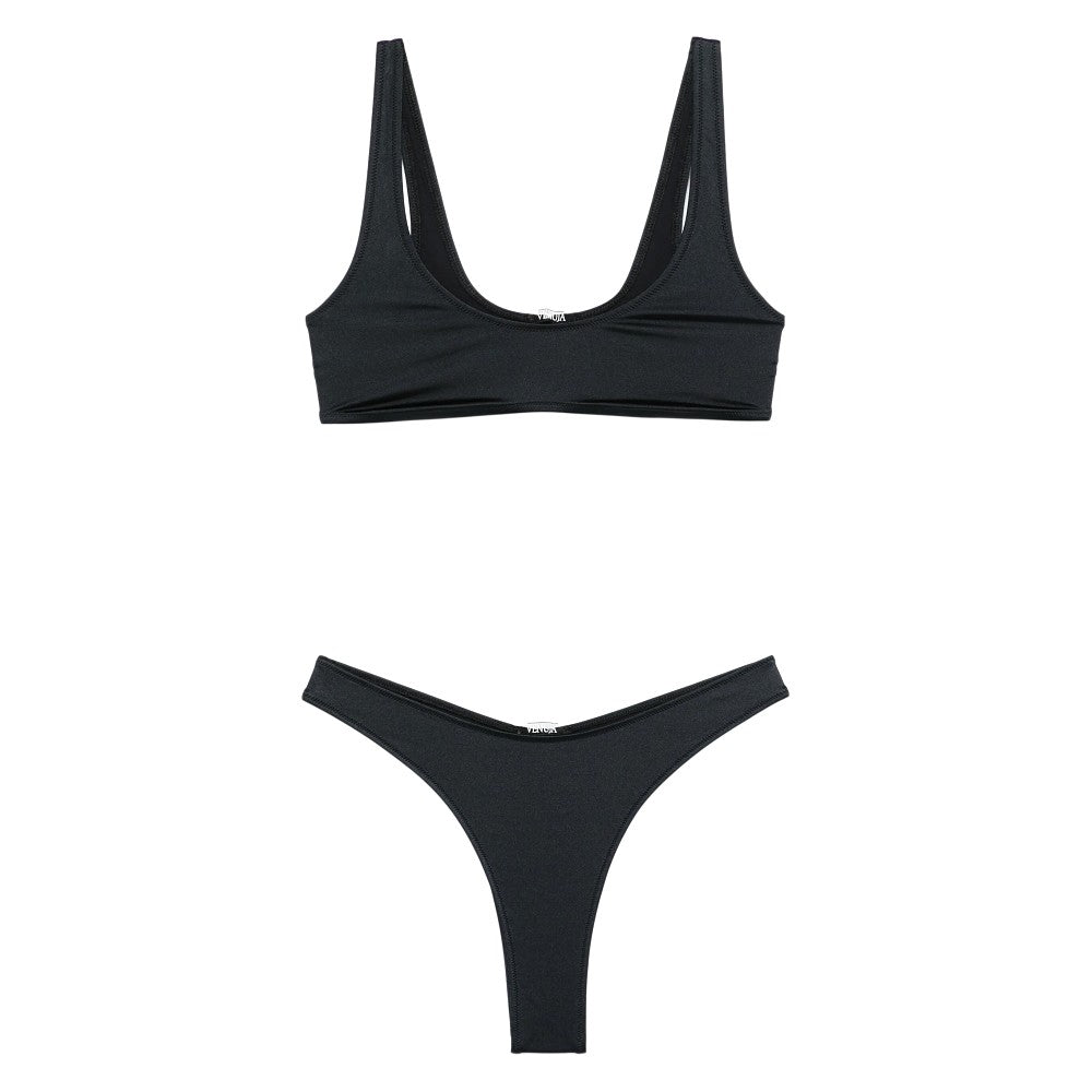 Silk effect Lycra bikini