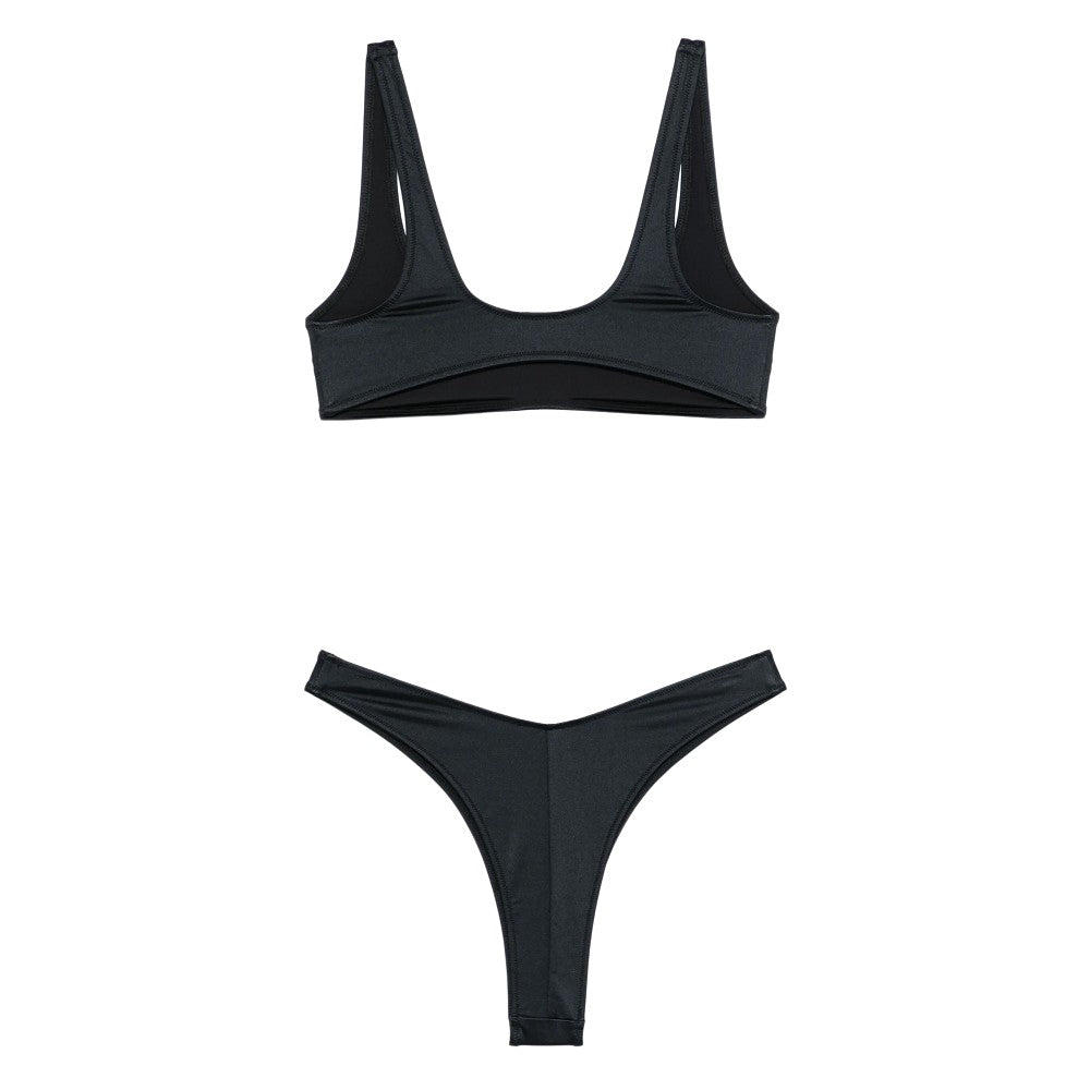Silk effect Lycra bikini