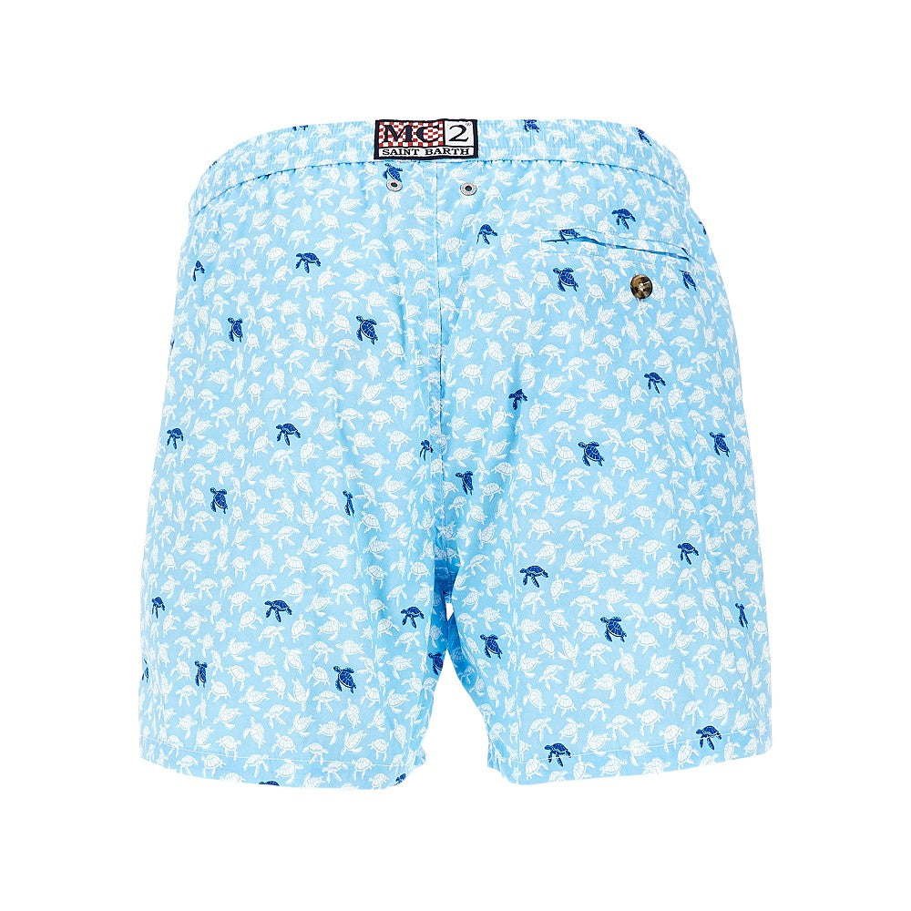 Turtle printed swim shorts