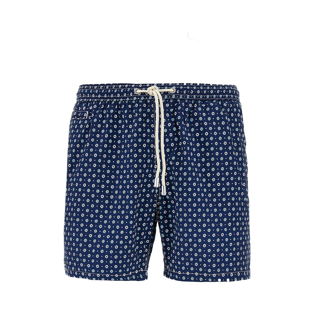 Bermuda mare con stampa Flower Tie GG