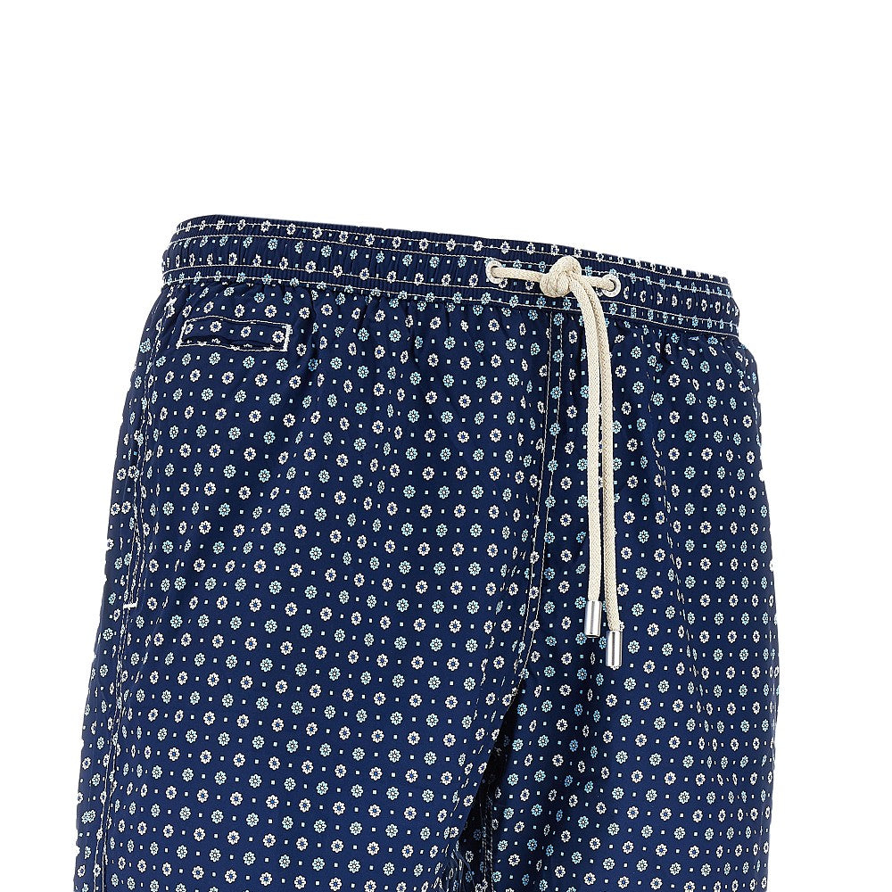 Bermuda mare con stampa Flower Tie GG