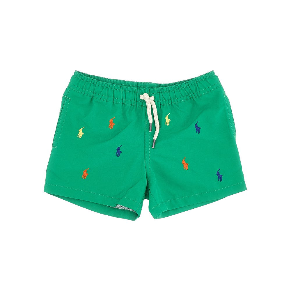 Bermuda mare con loghi ricamato