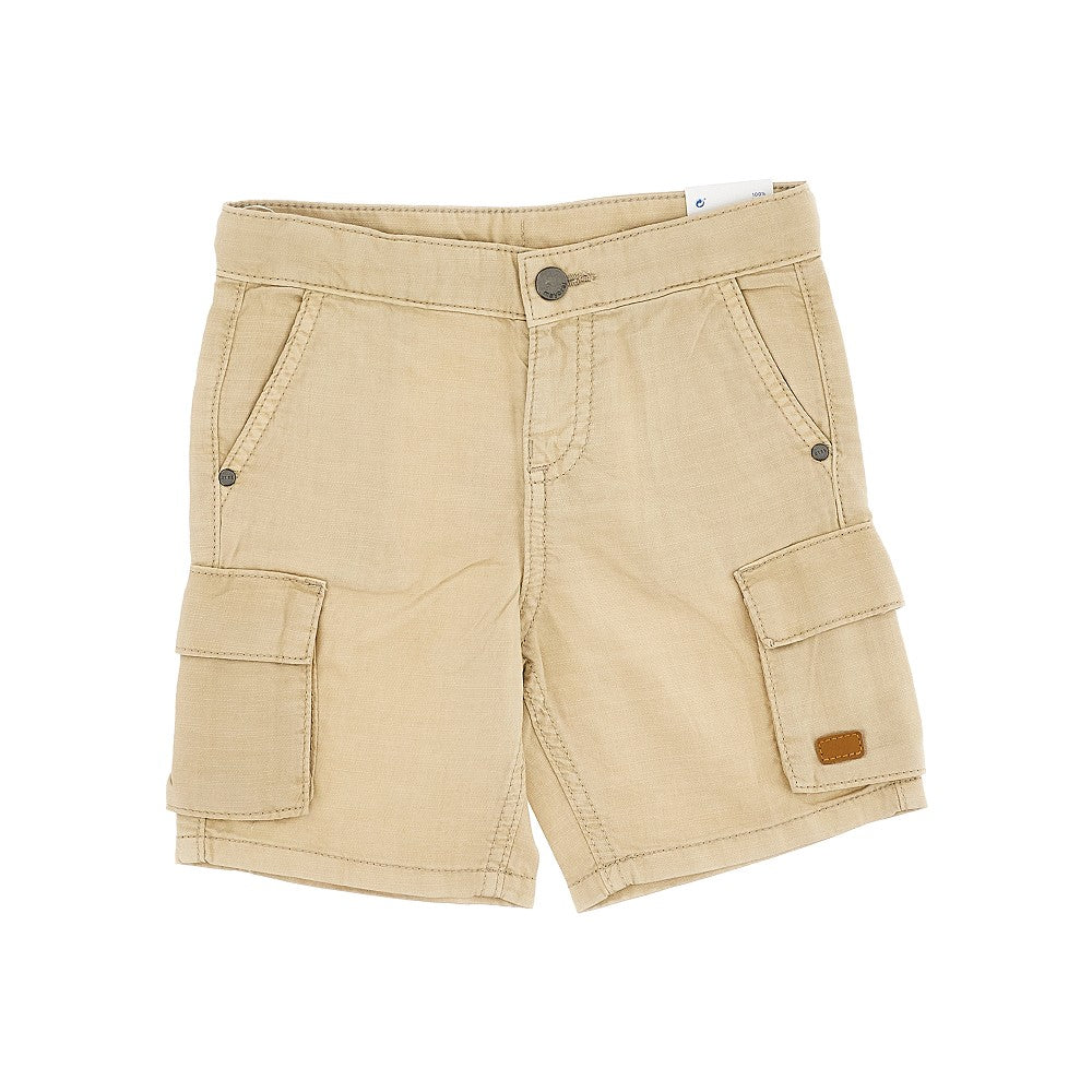 Lyocell and cotton cargo bermuda shorts