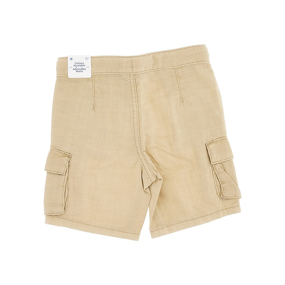 Lyocell and cotton cargo bermuda shorts