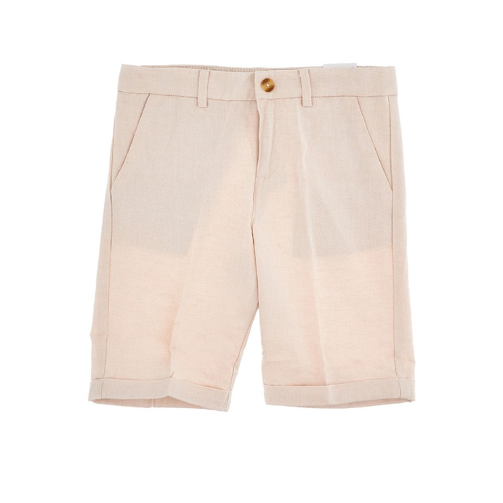 Bermuda in cotone e lino