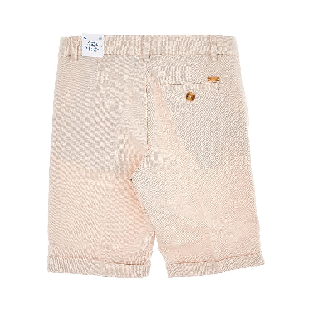 Cotton and linen shorts
